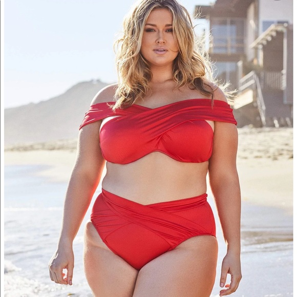 NWT Hunter McGrady Cross Halter Bikini Top 38DD 38E Red Cross neck - Picture 12 of 12